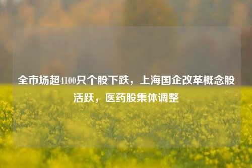 全市场超4100只个股下跌，上海国企改革概念股活跃，医药股集体调整