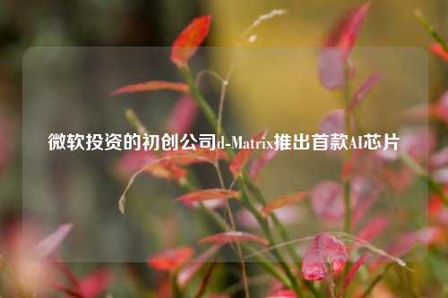 微软投资的初创公司d-Matrix推出首款AI芯片