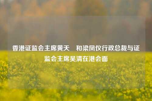 香港证监会主席黄天祐和梁凤仪行政总裁与证监会主席吴清在港会面