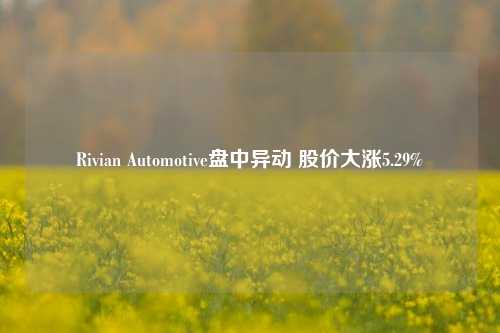 Rivian Automotive盘中异动 股价大涨5.29%