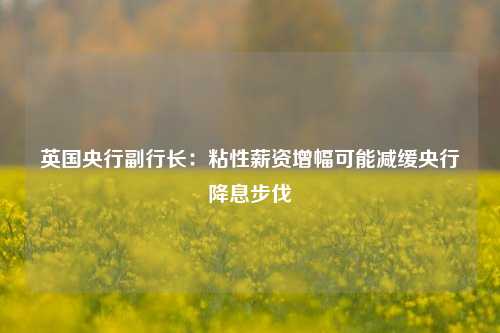 英国央行副行长：粘性薪资增幅可能减缓央行降息步伐