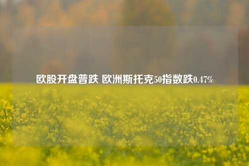 欧股开盘普跌 欧洲斯托克50指数跌0.47%