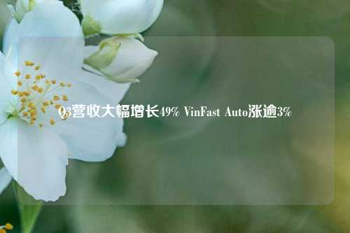 Q3营收大幅增长49% VinFast Auto涨逾3%